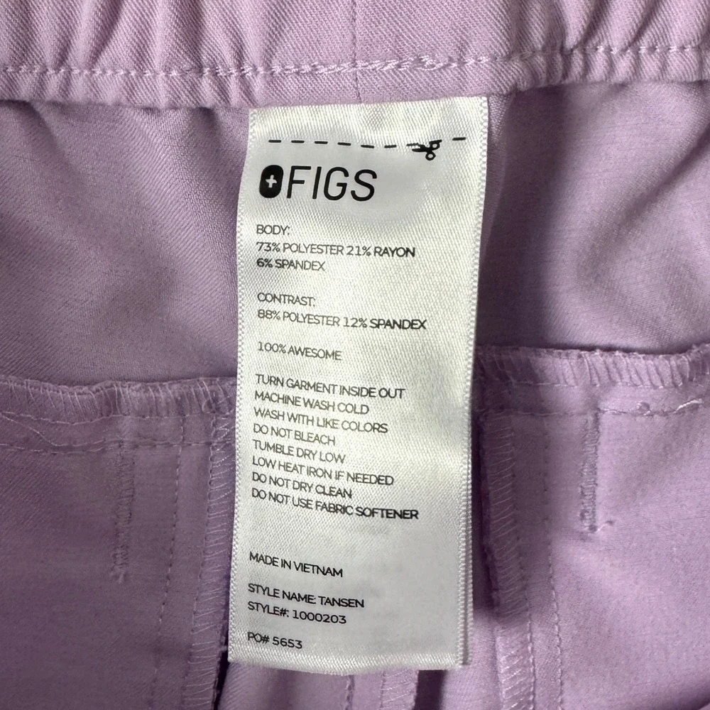 FIGS Mens Tansen Jogger Scrub Pants Lavender Small Regular Style 100023 NEW